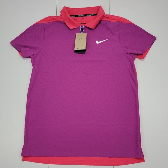 Nike Advantage Slam Polo Shirt Dri-FIT Mens Size M FQ2015-518 Fuchsia New $105 - Picture 1 of 8
